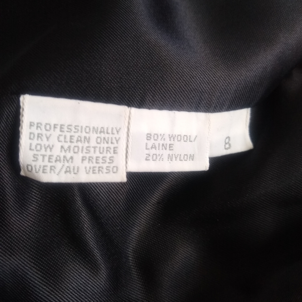 Cropped Double Breasted Jacket Wool Blend Gingham… - image 6